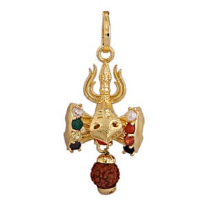 Designer Wear Synthetic Snake Navratan/Navgrah Trishul Brass Charms
