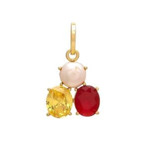Pearl, Yellow Sapphire, Manik Pendant / Locket