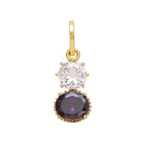 Synthetic Zircon & Blue Sapphire Stone Pendant/Locket