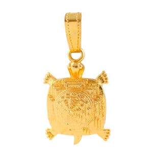 Gold Plated Sri Yantra Locket Tortoise Shape