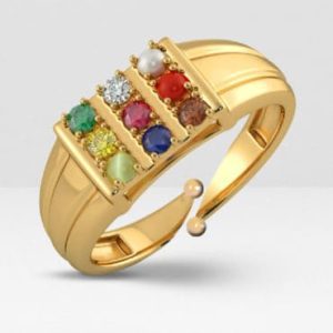 Navratan/ Navgrah 9 Gemstones Adjustable Ring
